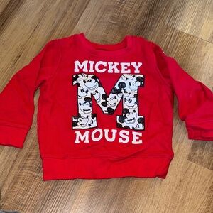 Disney Red Mickey Mouse Kids Sweatshirt